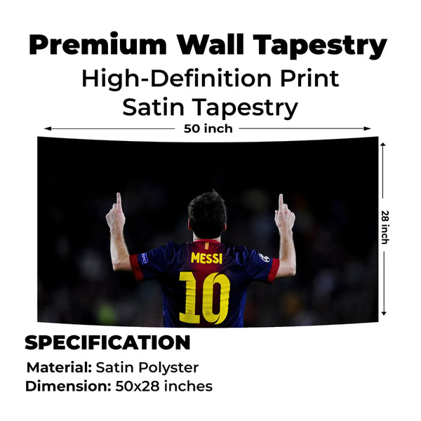 The Classic Messi Prayer Pose Tapestry