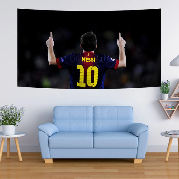 The Classic Messi Prayer Pose Tapestry