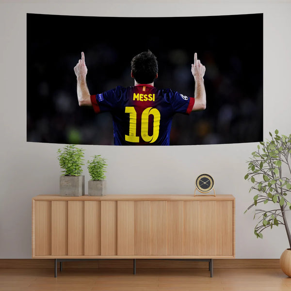 The Classic Messi Prayer Pose Tapestry