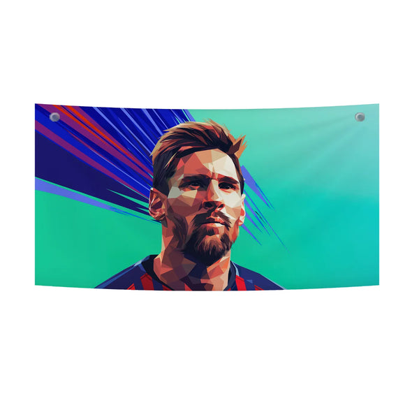 Messi Abstract Vector Tapestry
