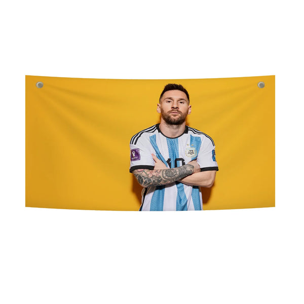 Messi Attitude Portrait Tapestry