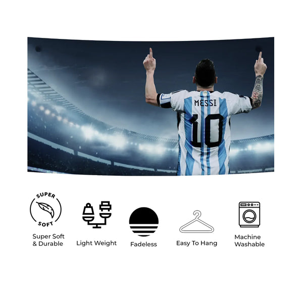 Stadium Victory Messi Tapestry
