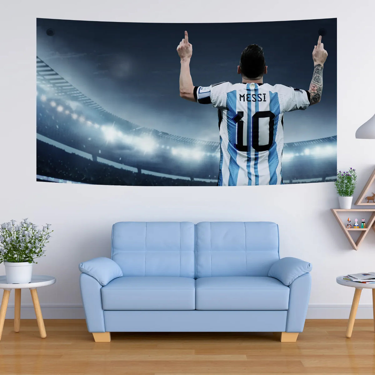 Stadium Victory Messi Tapestry