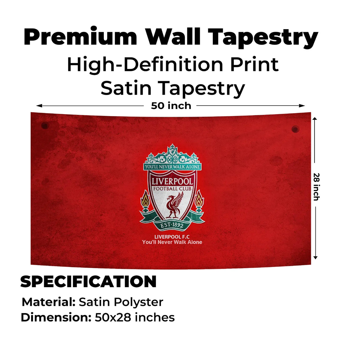 Classic Red Liverpool FC Tapestry