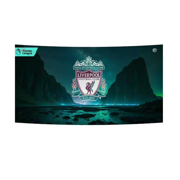 Liverpool Premier League Nightscape Tapestry