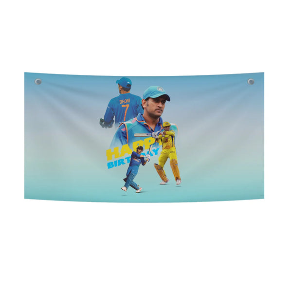 Dhoni Legacy Birthday Tribute Tapestry