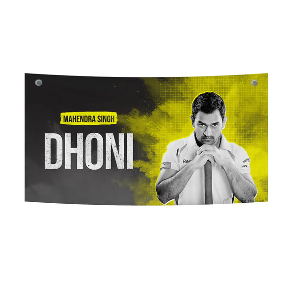 Intense Dhoni Portrait Tapestry