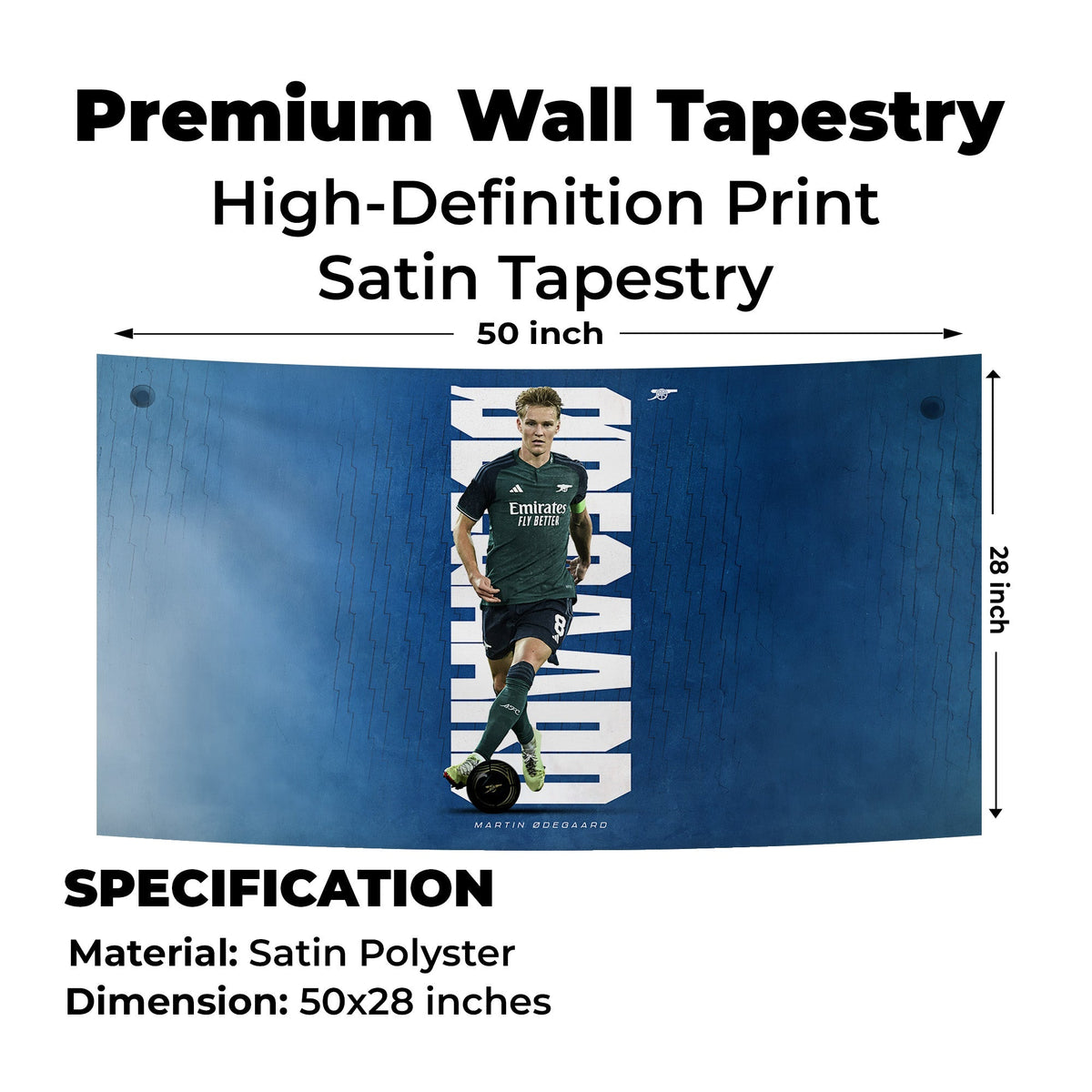 Martin Degaard Arsenal Captain Tapestry