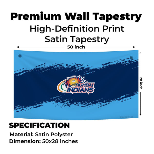 Mumbai Indians Blue Streak Tapestry