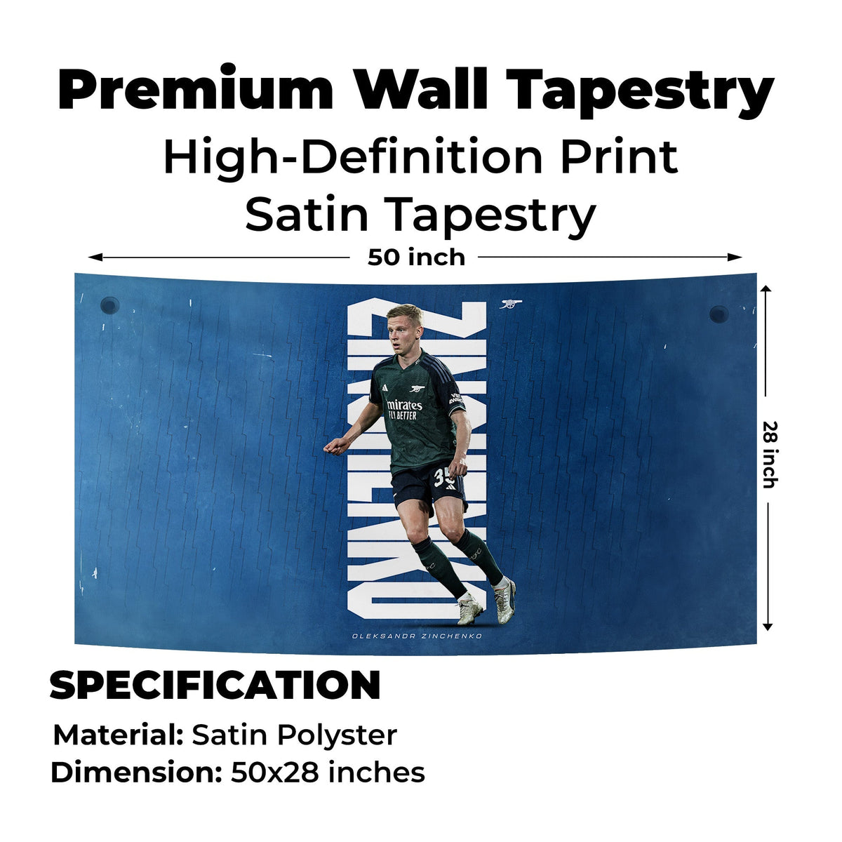 Zinchenko Arsenal Midfield Tapestry