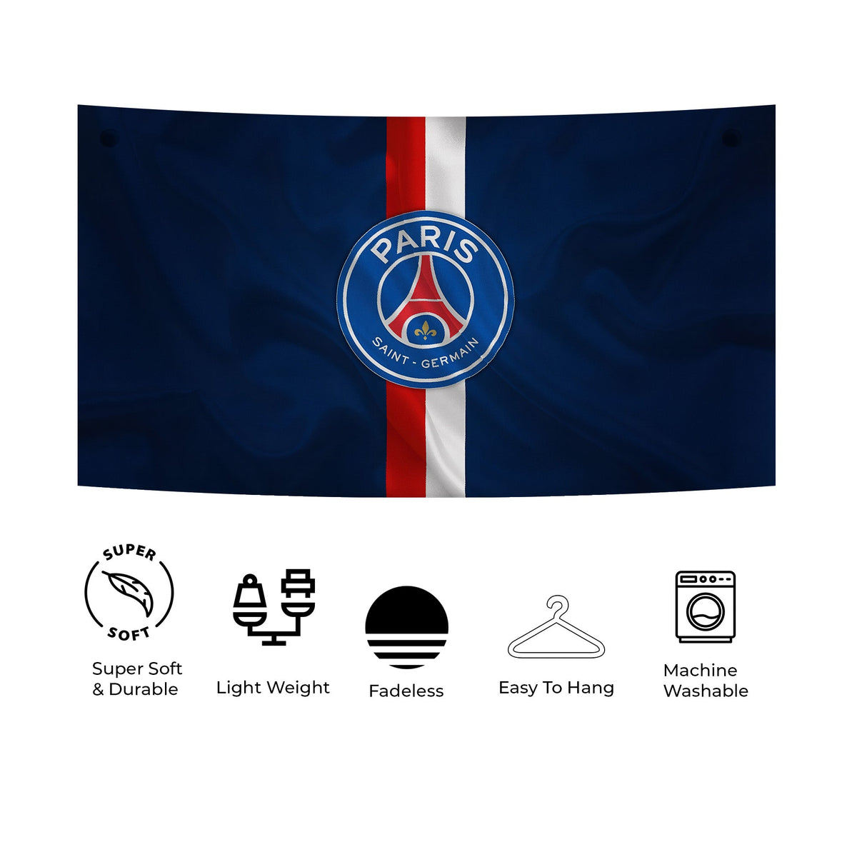 PSG Crest Striped Tapestry