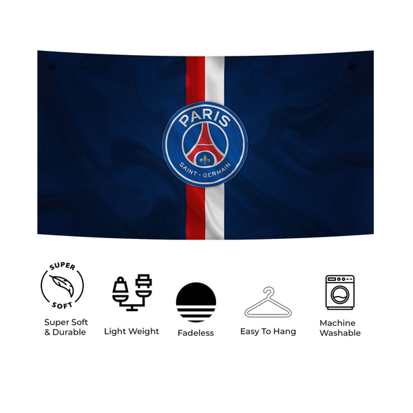 PSG Crest Striped Tapestry