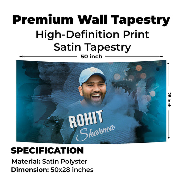 Rohit Sharma Smile Splash Tapestry