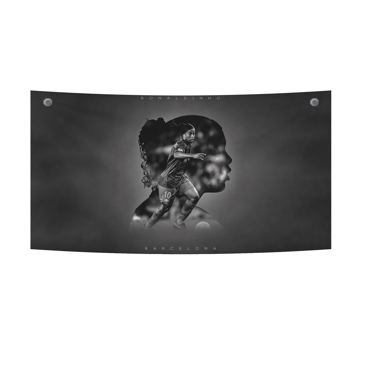 Ronaldinho Barcelona Silhouette Tapestry