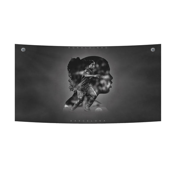 Ronaldinho Barcelona Silhouette Tapestry