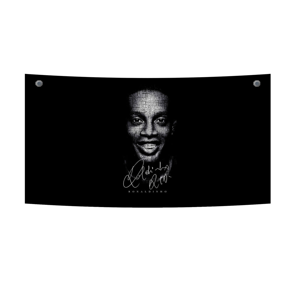 Ronaldinho Word Art Face Tapestry