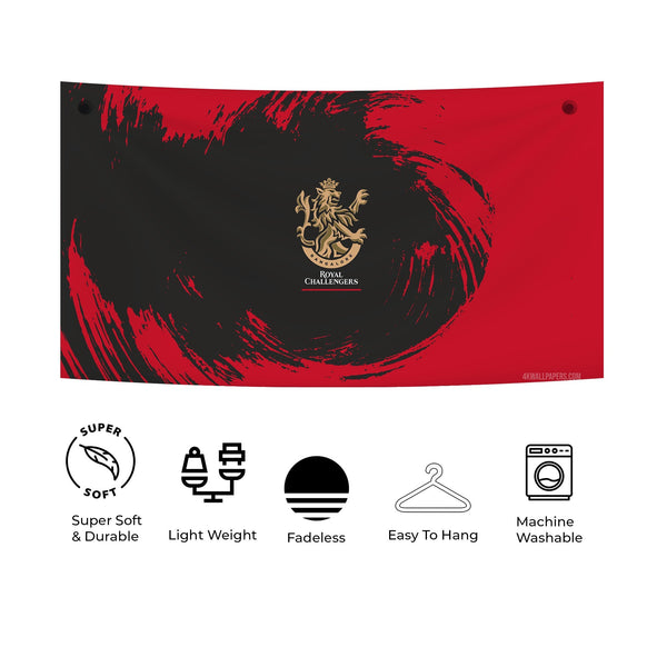 Royal Challengers Red Swirl Tapestry