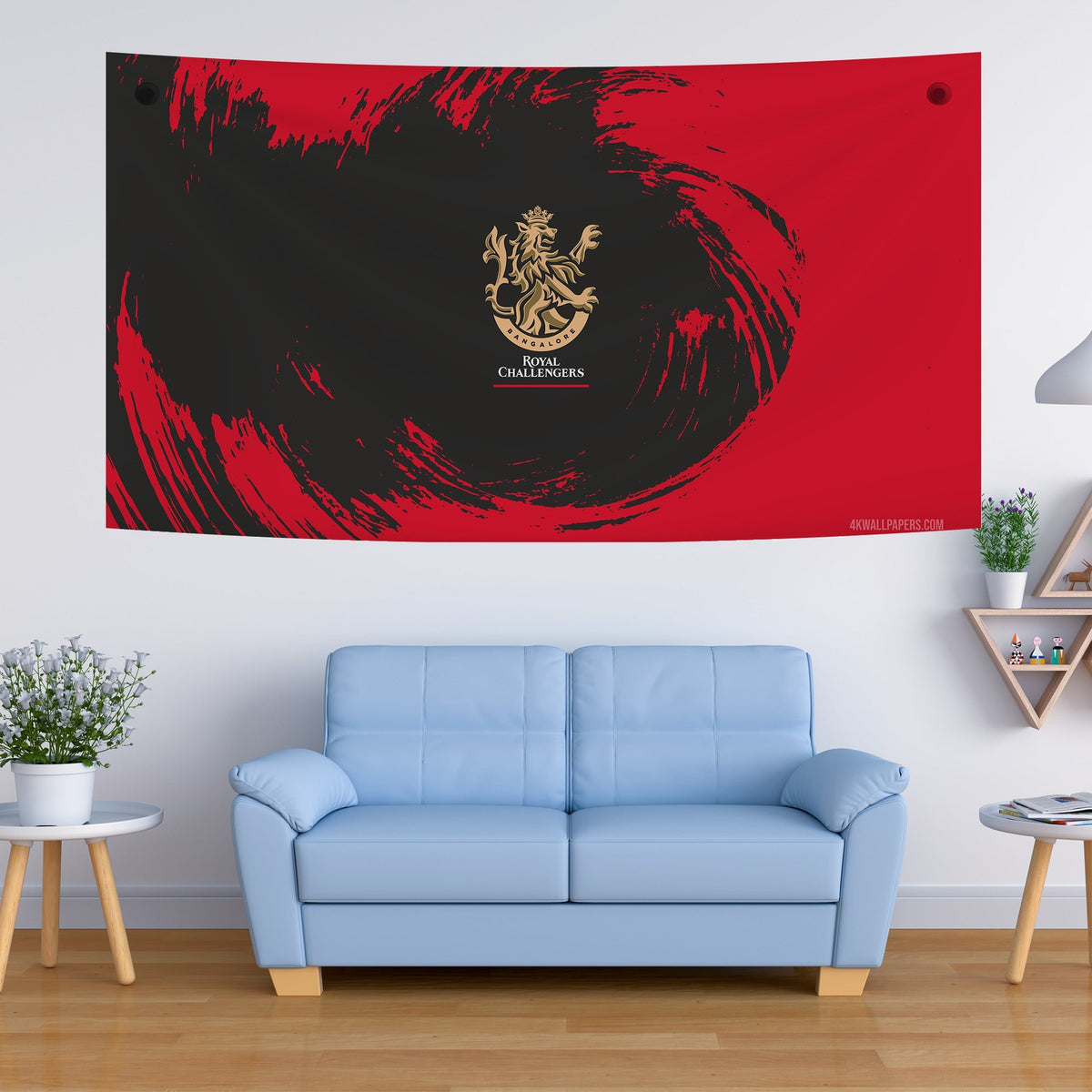 Royal Challengers Red Swirl Tapestry