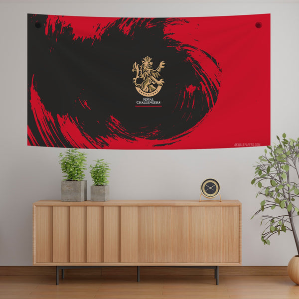 Royal Challengers Red Swirl Tapestry