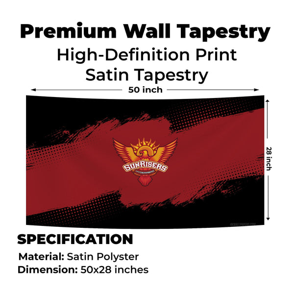 Sunrisers Hyderabad Fiery Logo Tapestry