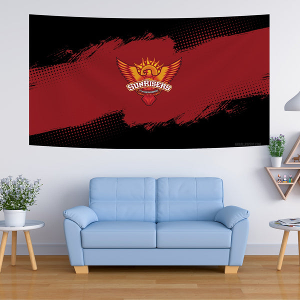 Sunrisers Hyderabad Fiery Logo Tapestry