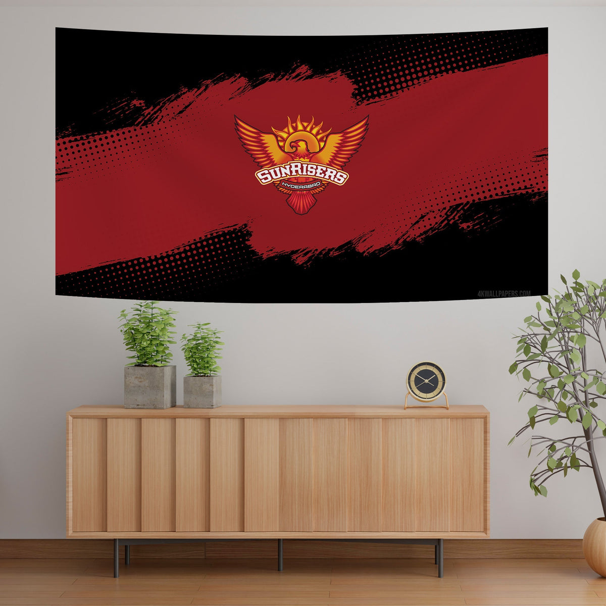 Sunrisers Hyderabad Fiery Logo Tapestry