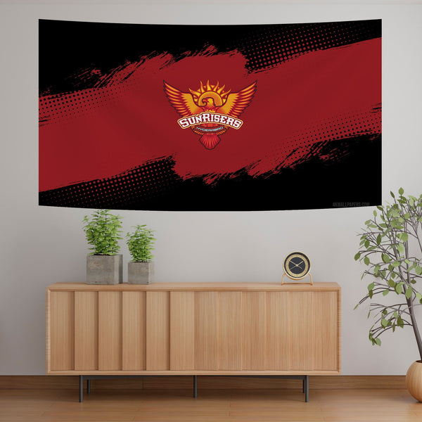 Sunrisers Hyderabad Fiery Logo Tapestry