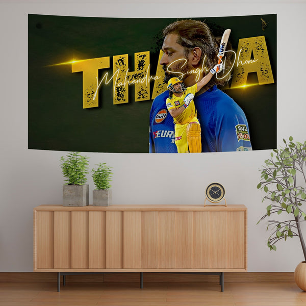 Thala Dhoni CSK Tribute Tapestry