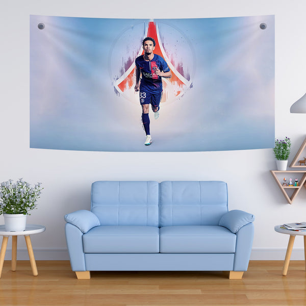 PSG Footballer Abstract Motion Tapestry