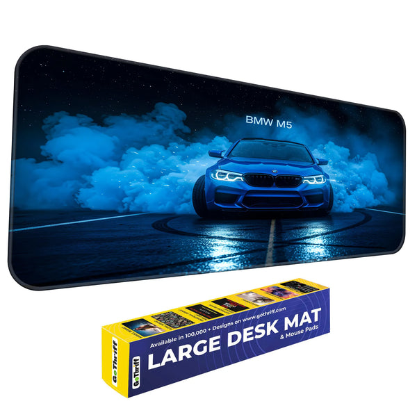 BMW M5 Blue Night Drift Performance Deskmat