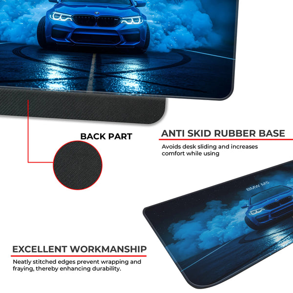 BMW M5 Blue Night Drift Performance Deskmat