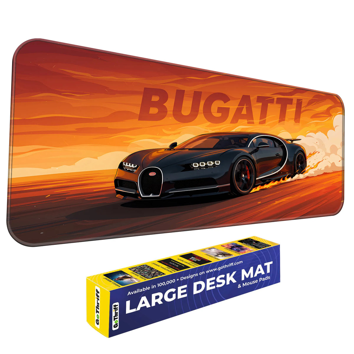 Bugatti Supercar Drift Black Edition Deskmat