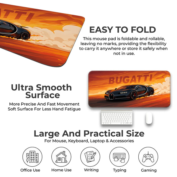 Bugatti Supercar Drift Black Edition Deskmat