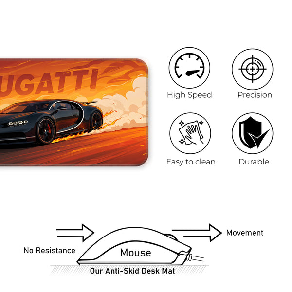 Bugatti Supercar Drift Black Edition Deskmat