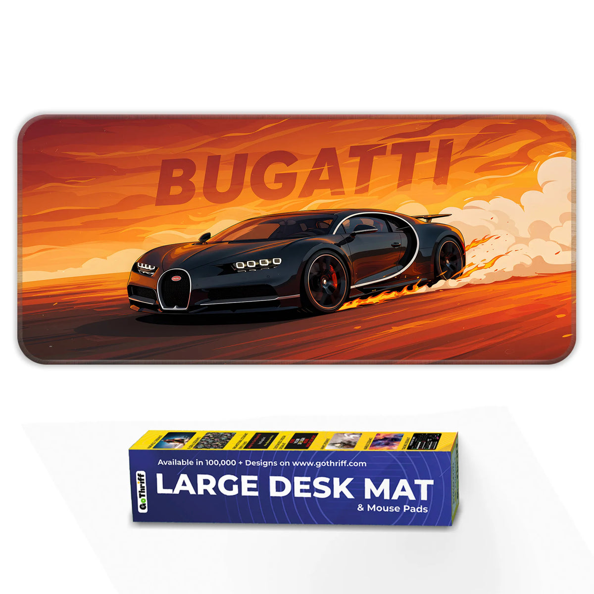Bugatti Supercar Drift Black Edition Deskmat