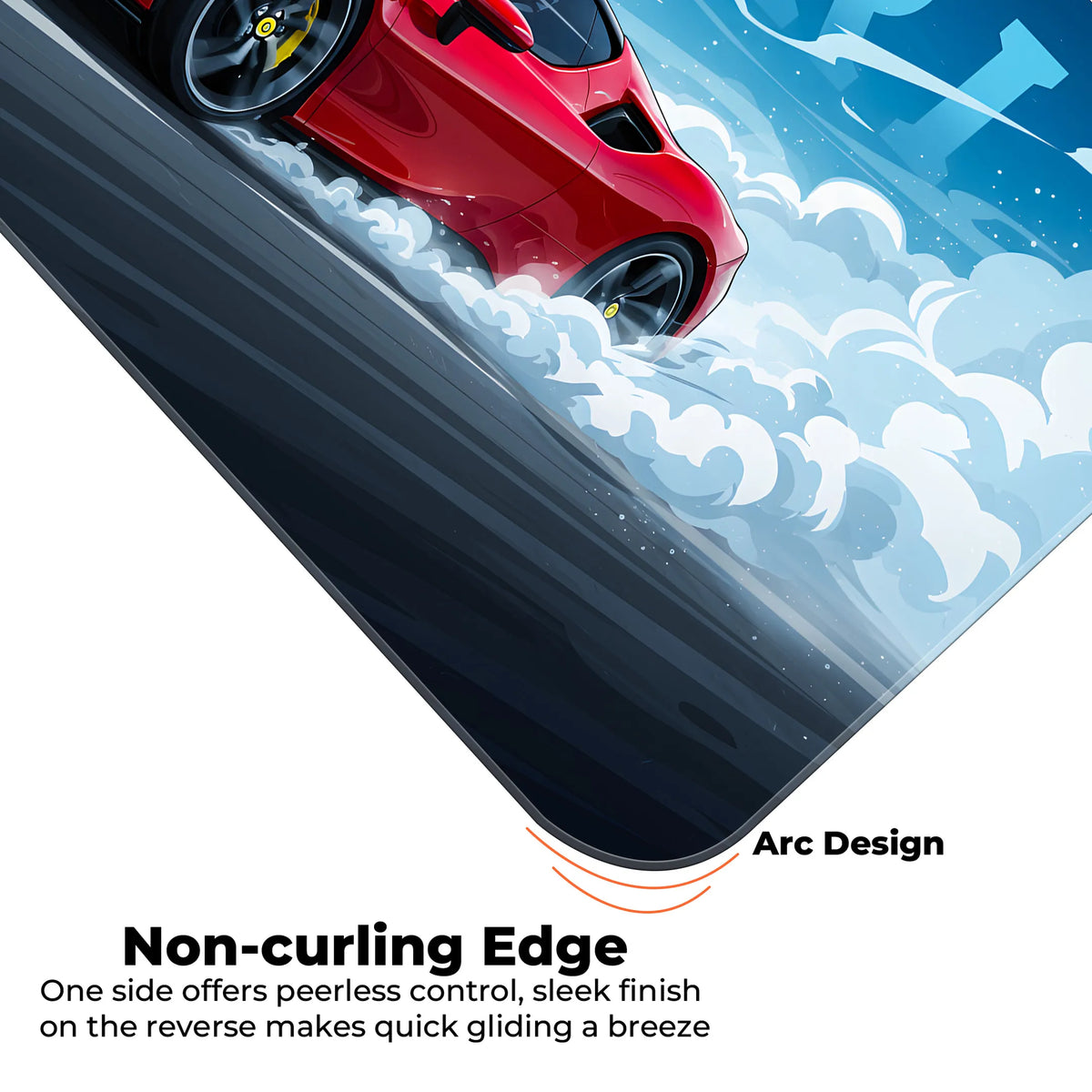 Ferrari Red Supercar Drift Racing Deskmat