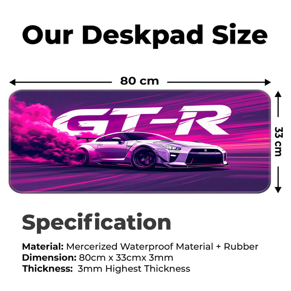 Nissan GT-R Pink Drift Racing Supercar Deskmat