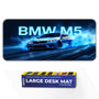 BMW M5 Blue Drift Racing Glow Deskmat