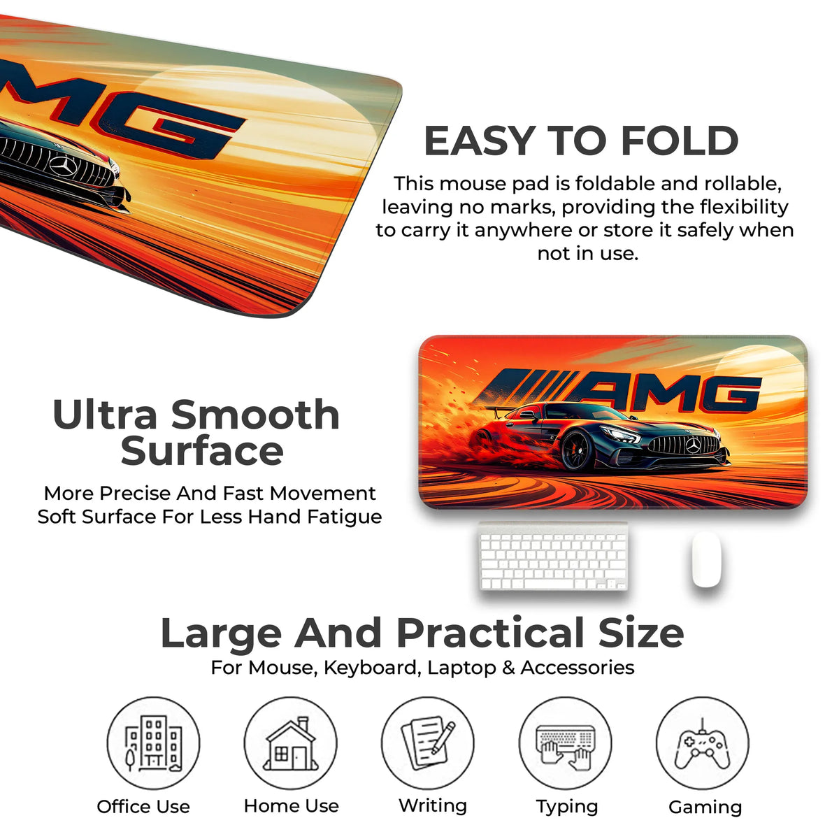 Mercedes AMG Black Drift Racing Supercar Deskmat