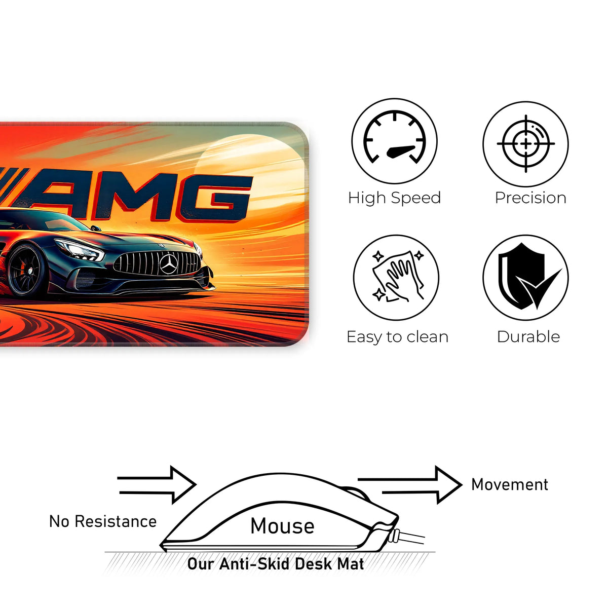 Mercedes AMG Black Drift Racing Supercar Deskmat