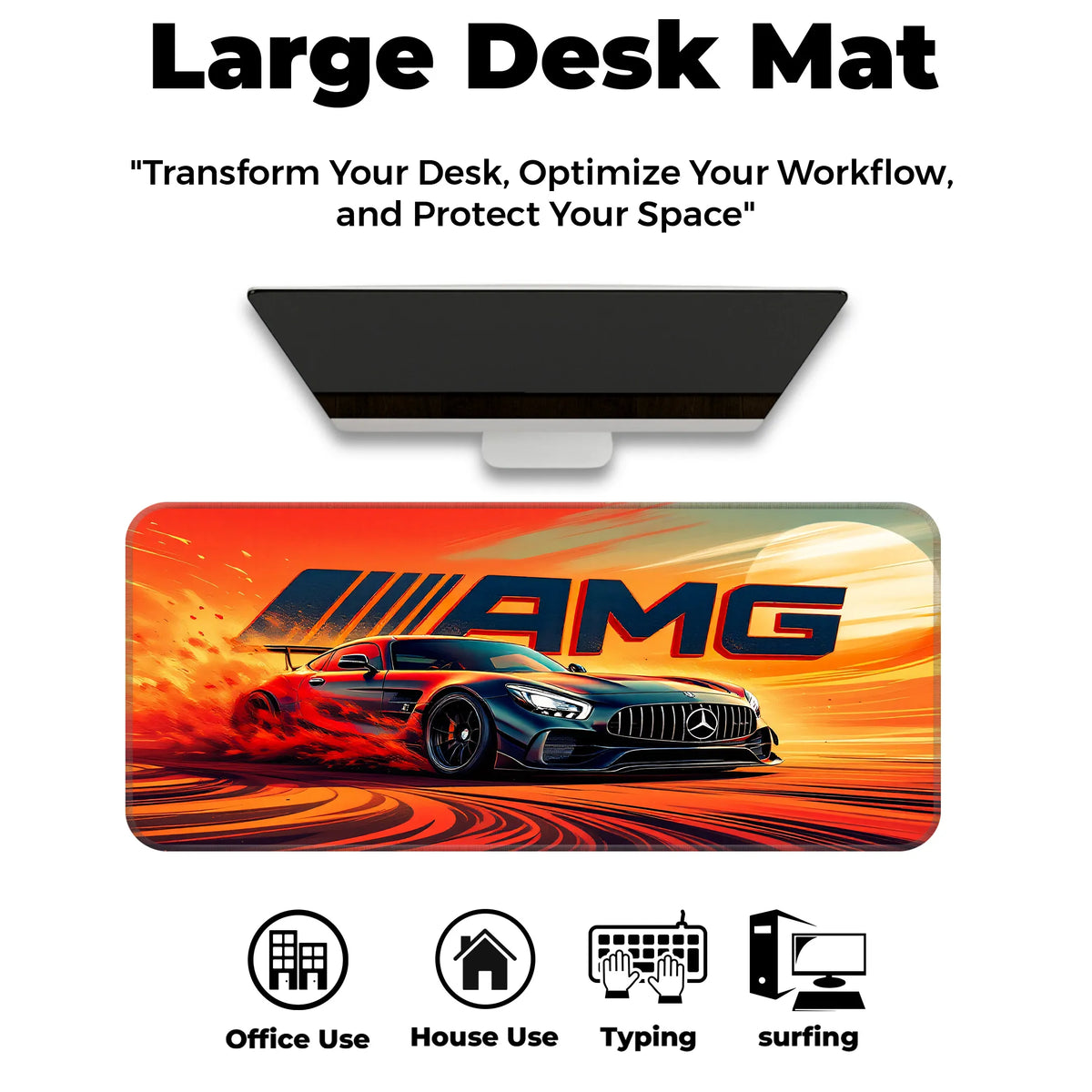 Mercedes AMG Black Drift Racing Supercar Deskmat