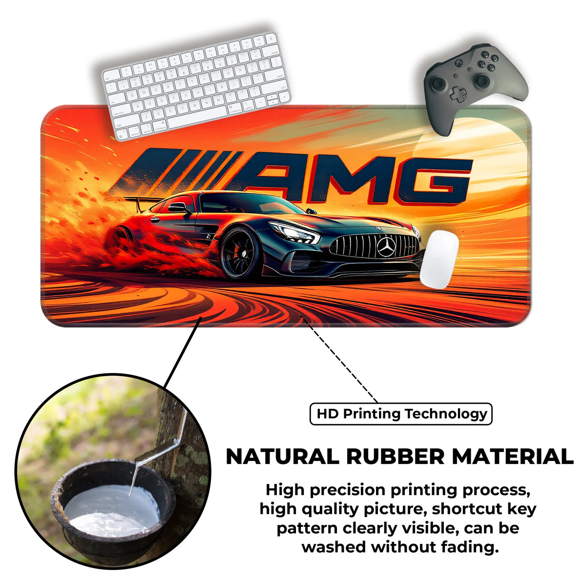 Mercedes AMG Black Drift Racing Supercar Deskmat