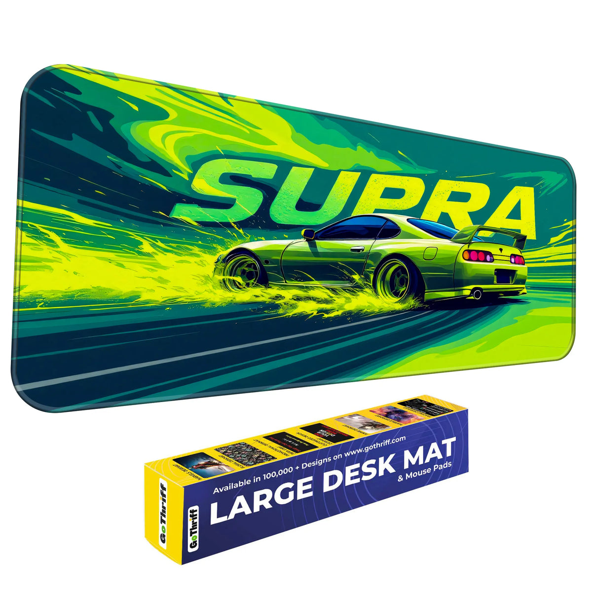 Toyota Supra Green Drift JDM Racing Deskmat