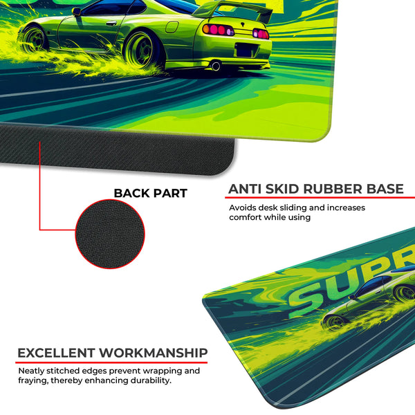 Toyota Supra Green Drift JDM Racing Deskmat
