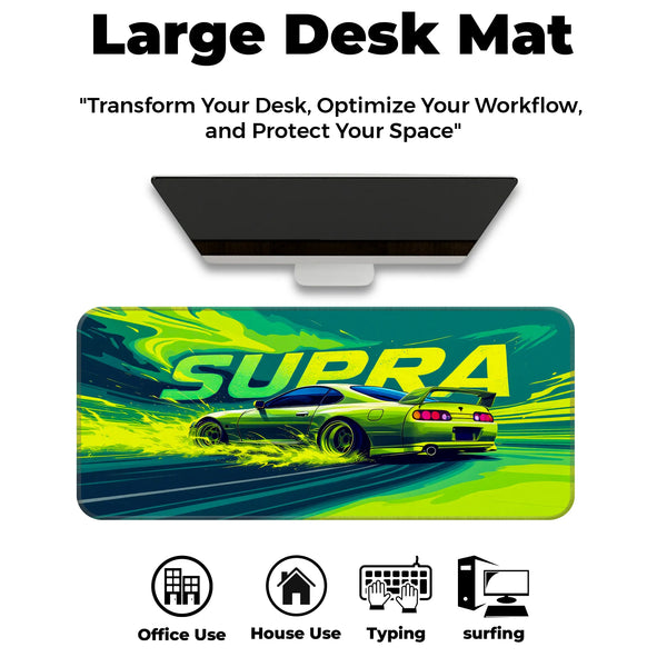 Toyota Supra Green Drift JDM Racing Deskmat