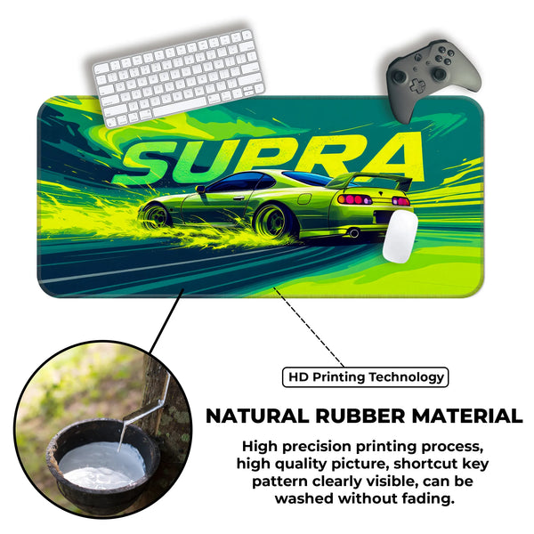 Toyota Supra Green Drift JDM Racing Deskmat