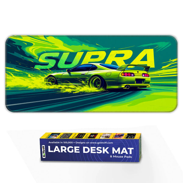 Toyota Supra Green Drift JDM Racing Deskmat