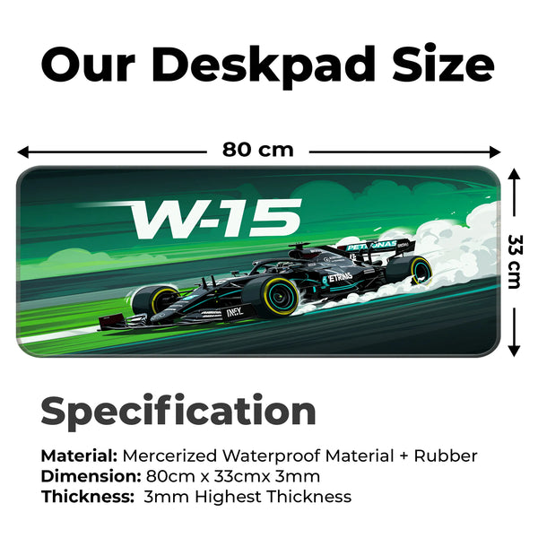 Mercedes W15 Formula 1 Racing Deskmat
