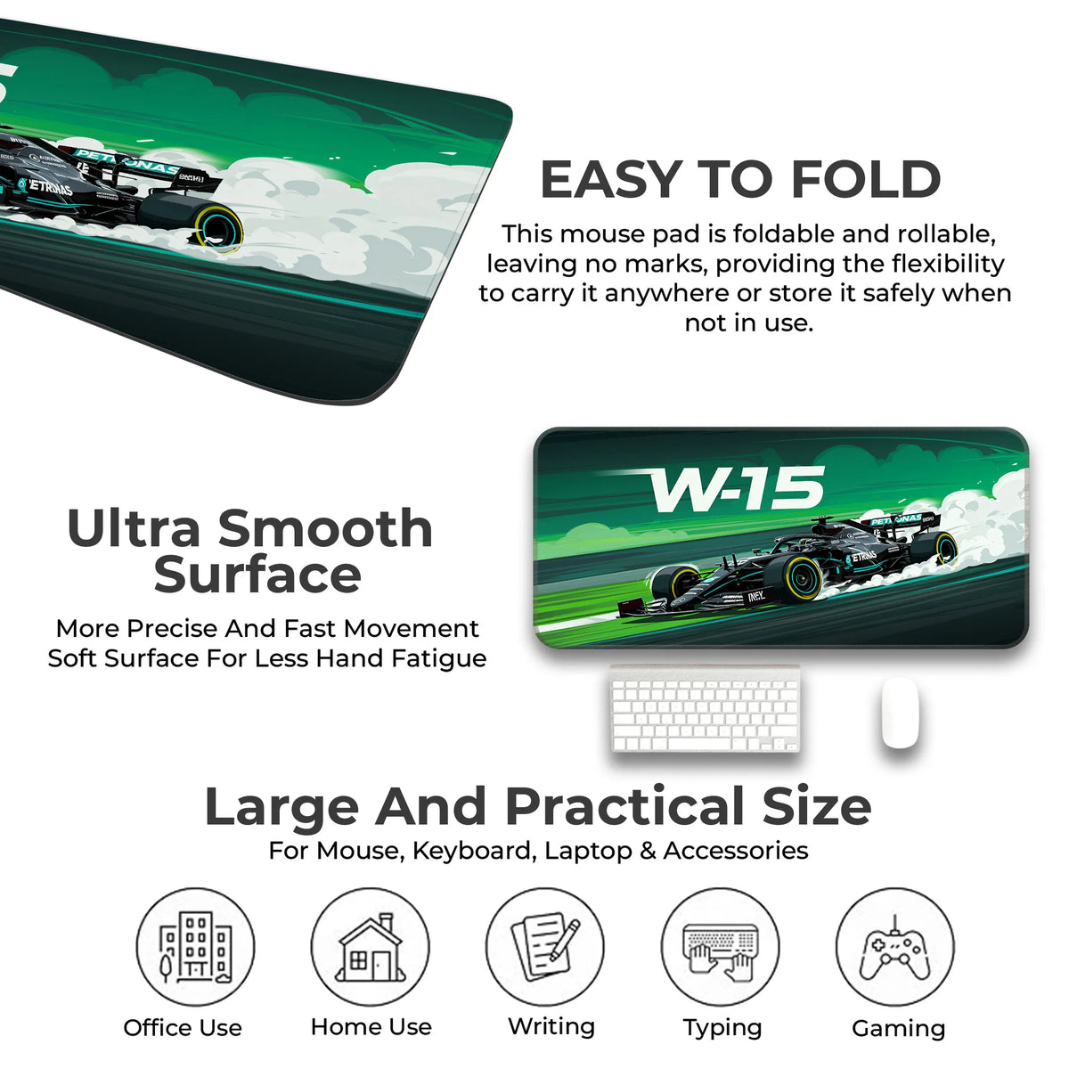 Mercedes W15 Formula 1 Racing Deskmat