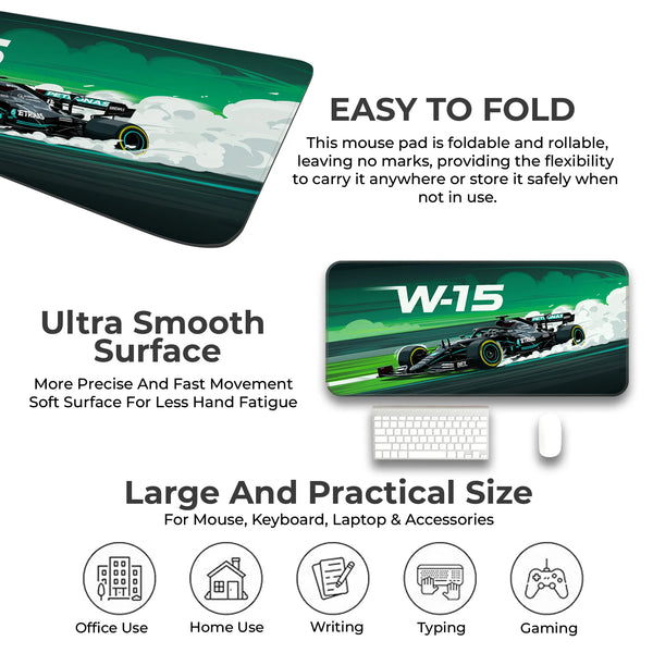 Mercedes W15 Formula 1 Racing Deskmat